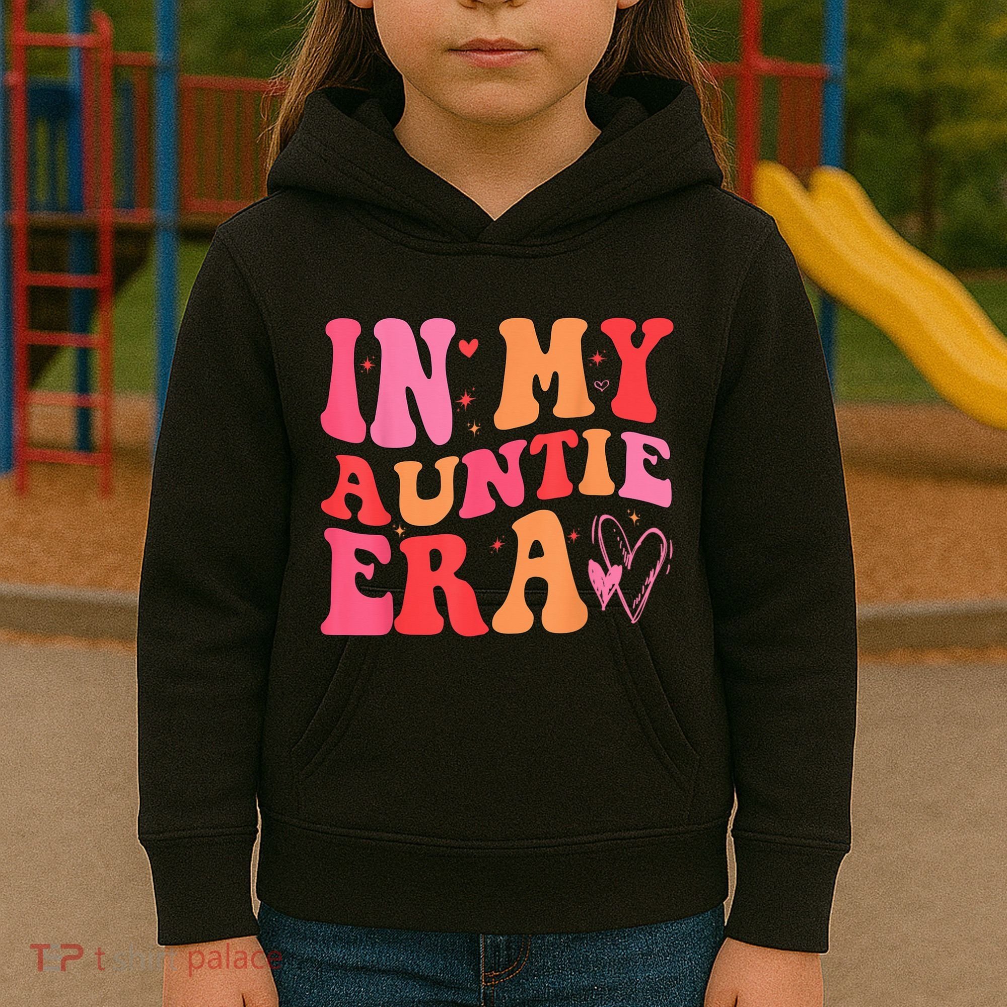 Funny Aunt Quote In My Auntie Era niece nephew matching cool Kids Hoodie