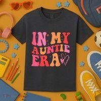 Funny Aunt Quote In My Auntie Era niece nephew matching cool Kids T-Shirt thumb 3