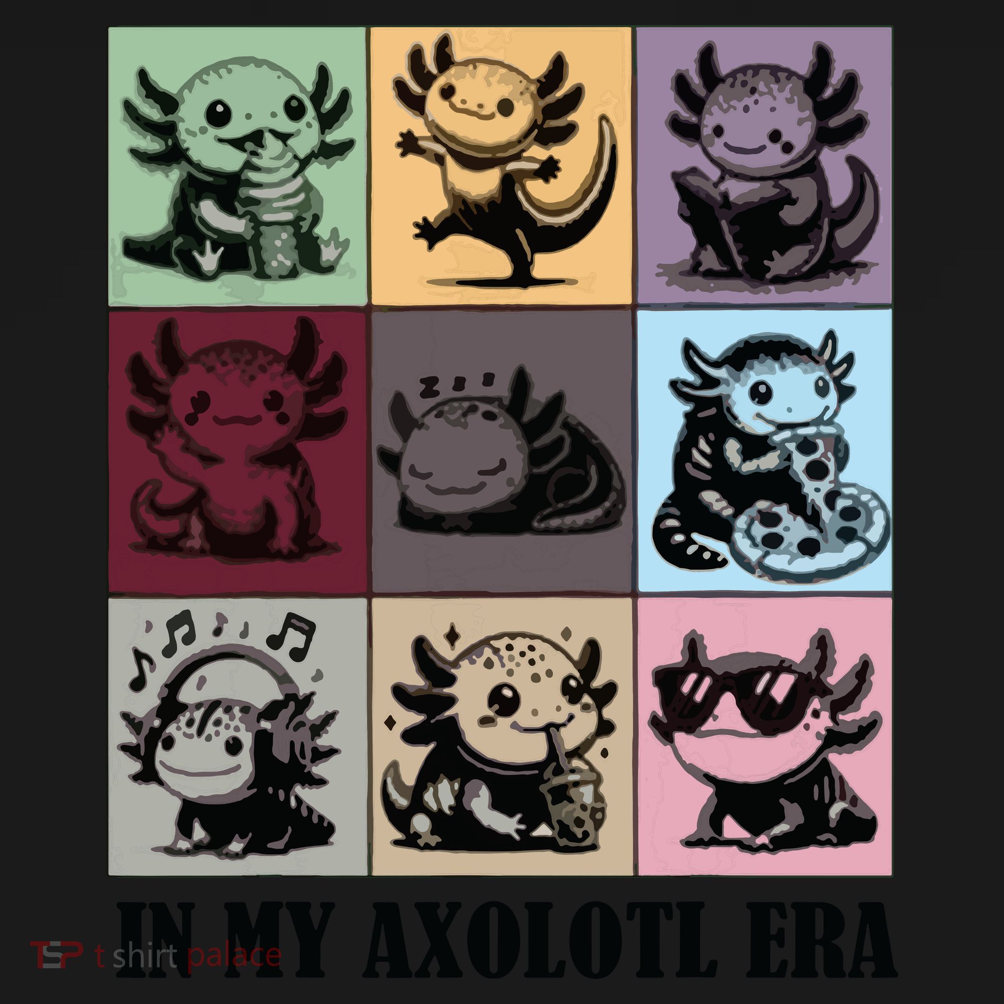 Funny Axolotl Quote In My Axolotl Era Graphic Cool Axolotl Coaster