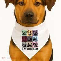 Funny Axolotl Quote In My Axolotl Era Graphic Cool Axolotl USA-Made Doggie Bandana thumb 1