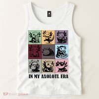 Funny Axolotl Quote In My Axolotl Era Graphic Cool Axolotl Tank Top thumb 2