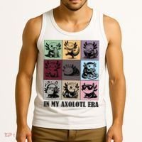 Funny Axolotl Quote In My Axolotl Era Graphic Cool Axolotl Tank Top thumb 3