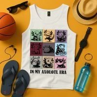 Funny Axolotl Quote In My Axolotl Era Graphic Cool Axolotl Tank Top thumb 4