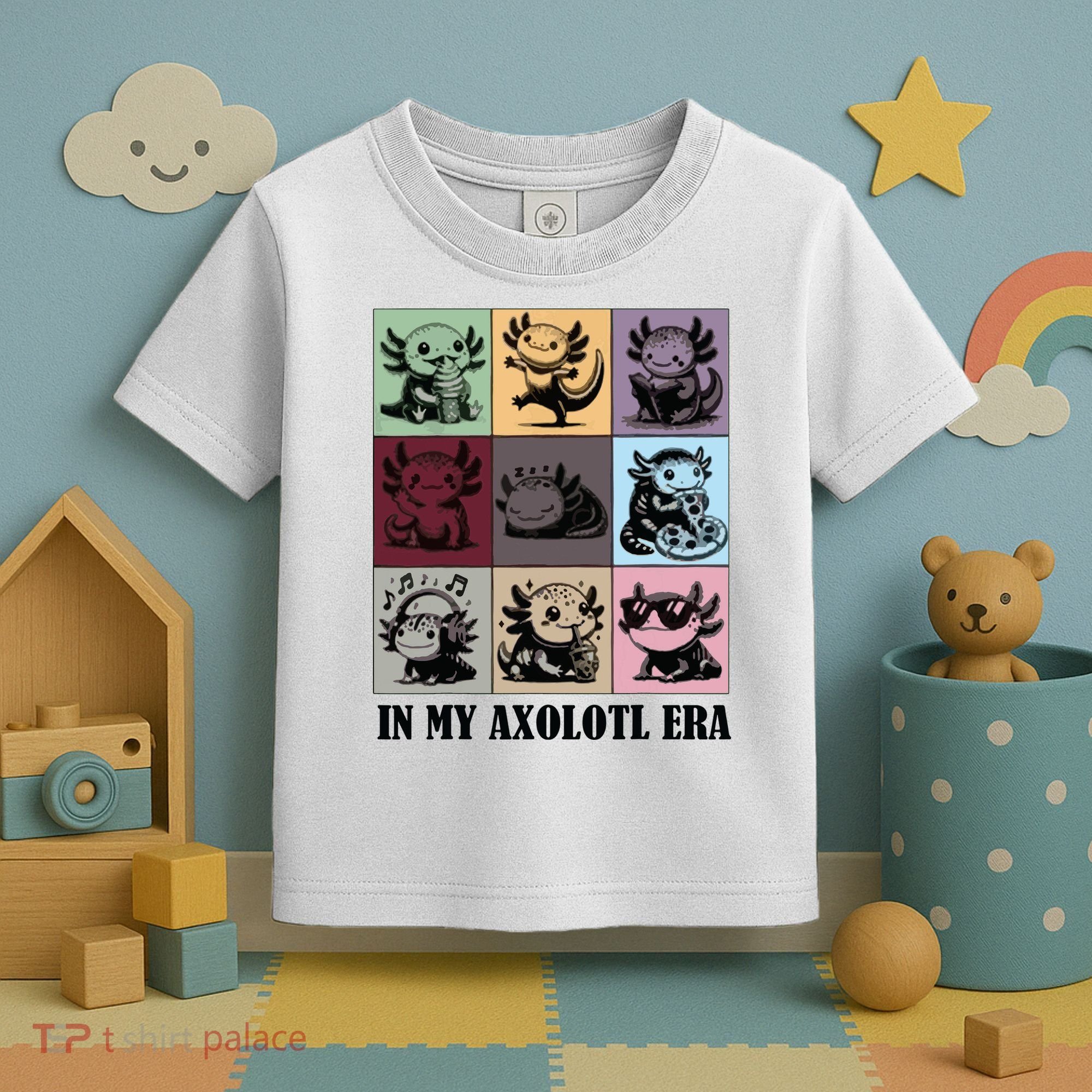 Funny Axolotl Quote In My Axolotl Era Graphic Cool Axolotl Toddler T-Shirt
