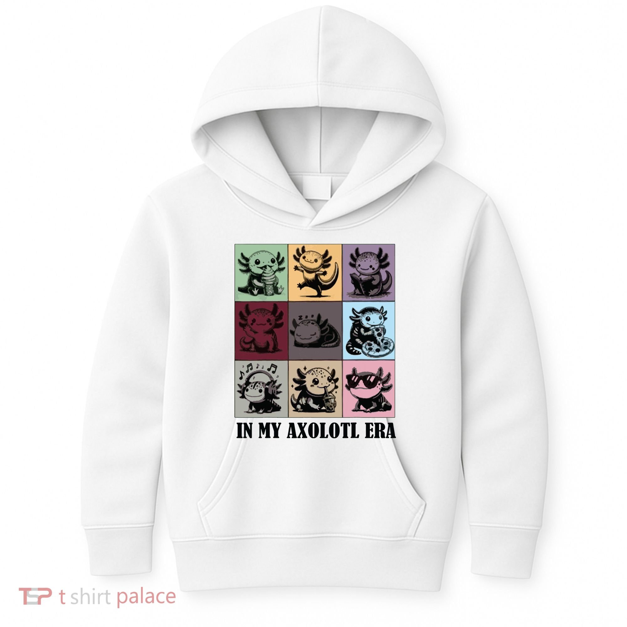 Funny Axolotl Quote In My Axolotl Era Graphic Cool Axolotl Kids Hoodie