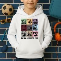 Funny Axolotl Quote In My Axolotl Era Graphic Cool Axolotl Kids Hoodie thumb 2