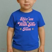 Funny Autism Quote Rizz Em With The Tism Meaningful Gift Toddler T-Shirt thumb 2