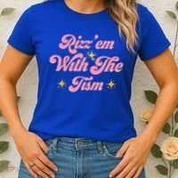 Funny Autism Quote Rizz Em With The Tism Meaningful Gift Women's T-Shirt thumb 2