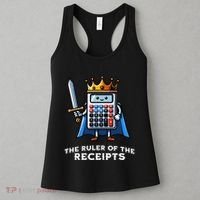 Funny Accountant Ruler Of The Receipts Taxes Bookkeeper Women's Tank Top thumb 3