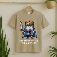Funny Accountant Ruler Of The Receipts Taxes Bookkeeper T-Shirt thumb 2