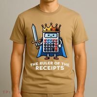 Funny Accountant Ruler Of The Receipts Taxes Bookkeeper T-Shirt thumb 3