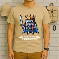 Funny Accountant Ruler Of The Receipts Taxes Bookkeeper T-Shirt thumb 6
