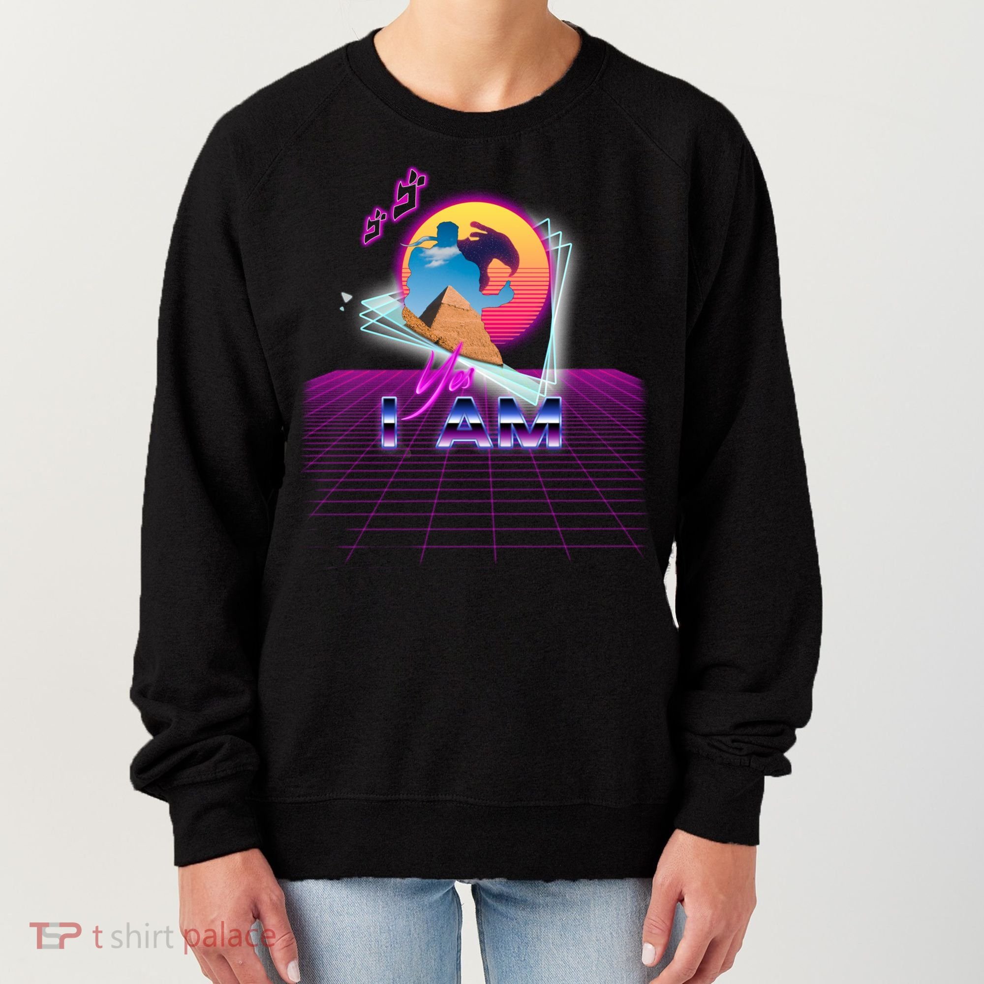 Funny Aesthetic Retro Vaporwave Synthwave Avdol Yes I Am Meme Quote Women's Sweatshirt
