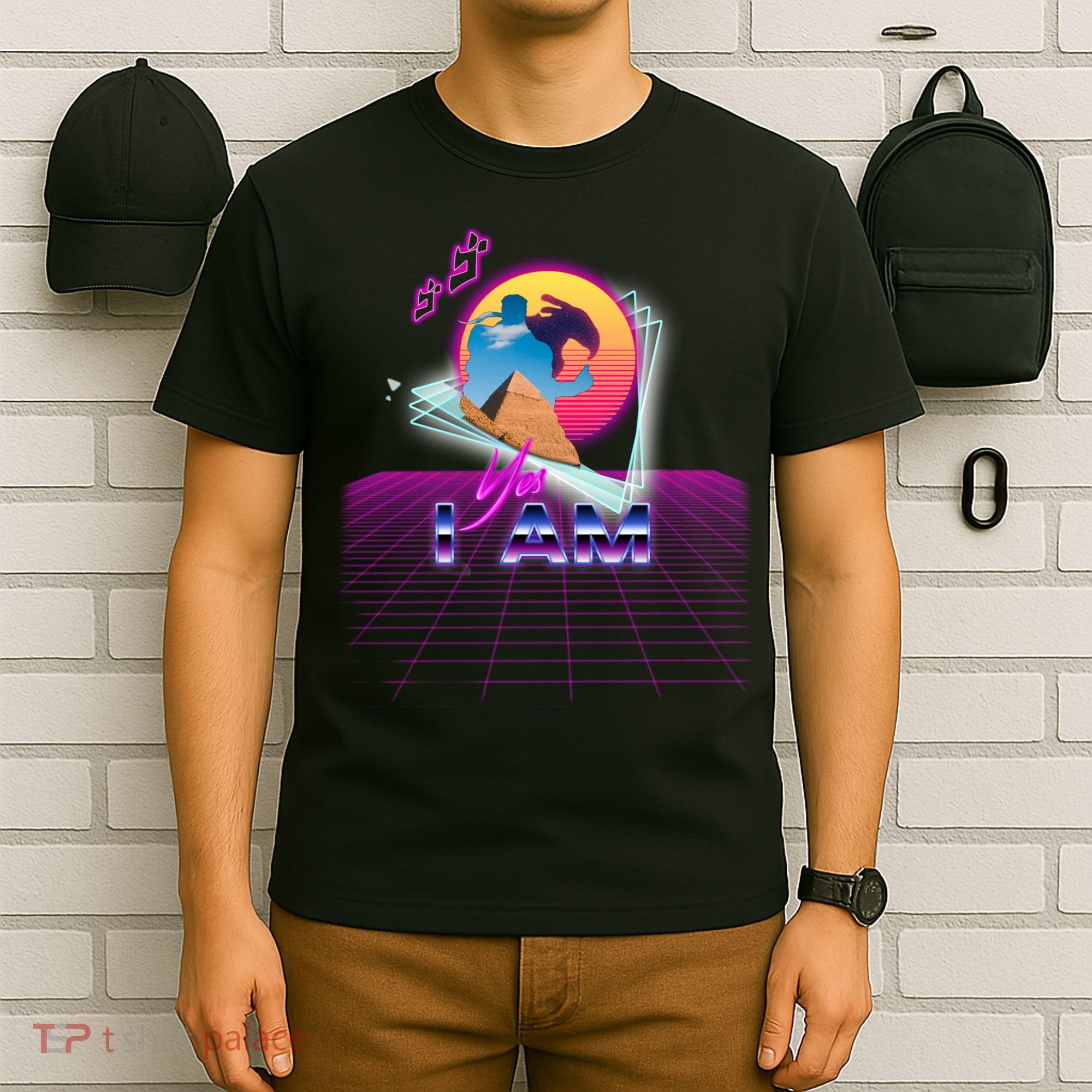 Funny Aesthetic Retro Vaporwave Synthwave Avdol Yes I Am Meme Quote T-Shirt