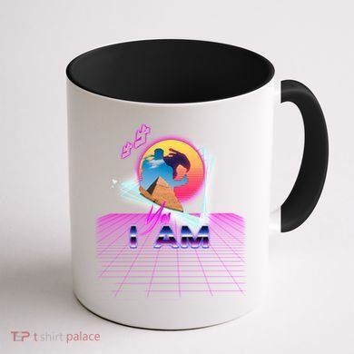 Funny Aesthetic Retro Vaporwave Synthwave Avdol Yes I Am Meme Quote Coffee Mug back
