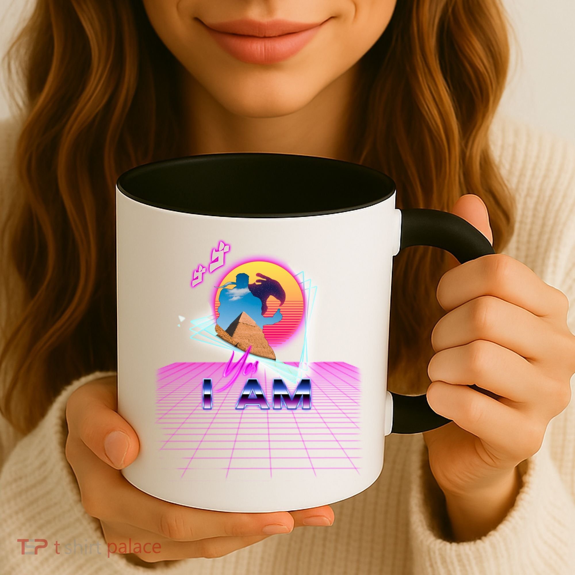 Funny Aesthetic Retro Vaporwave Synthwave Avdol Yes I Am Meme Quote Coffee Mug