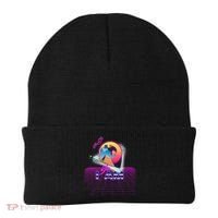 Funny Aesthetic Retro Vaporwave Synthwave Avdol Yes I Am Meme Quote Beanie thumb 0