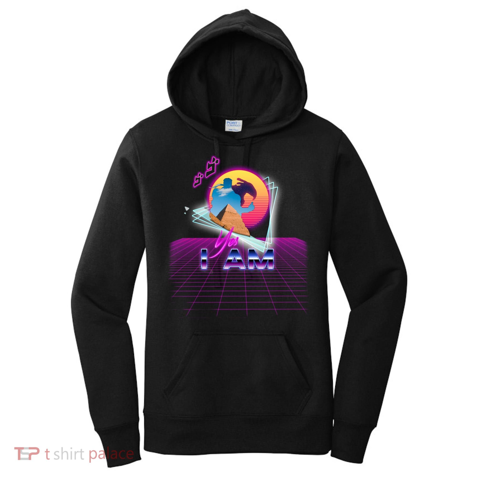 Funny Aesthetic Retro Vaporwave Synthwave Avdol Yes I Am Meme Quote Women's Hoodie