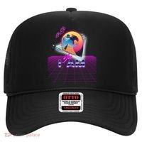 Funny Aesthetic Retro Vaporwave Synthwave Avdol Yes I Am Meme Quote Hat thumb 0