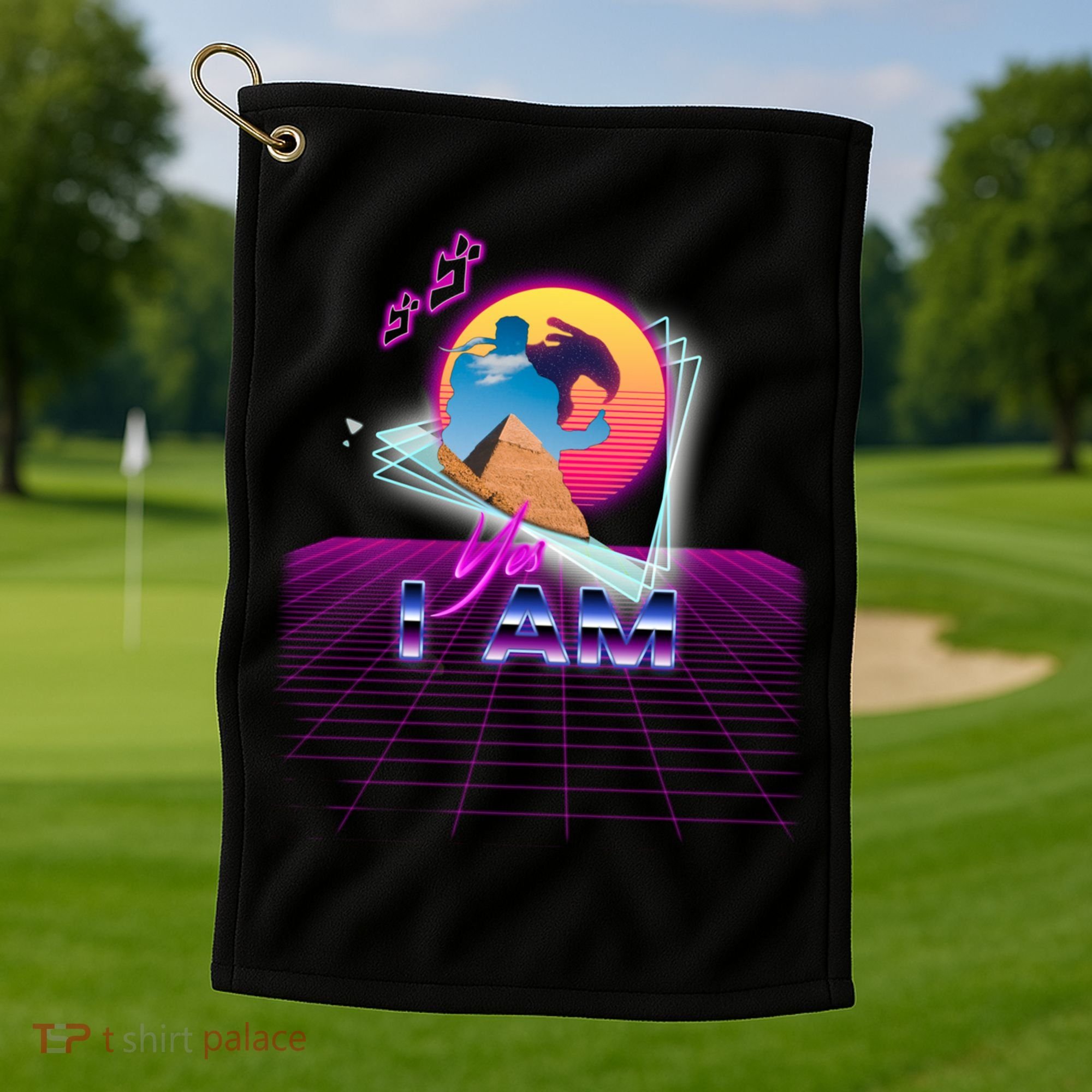 Funny Aesthetic Retro Vaporwave Synthwave Avdol Yes I Am Meme Quote Golf Towel