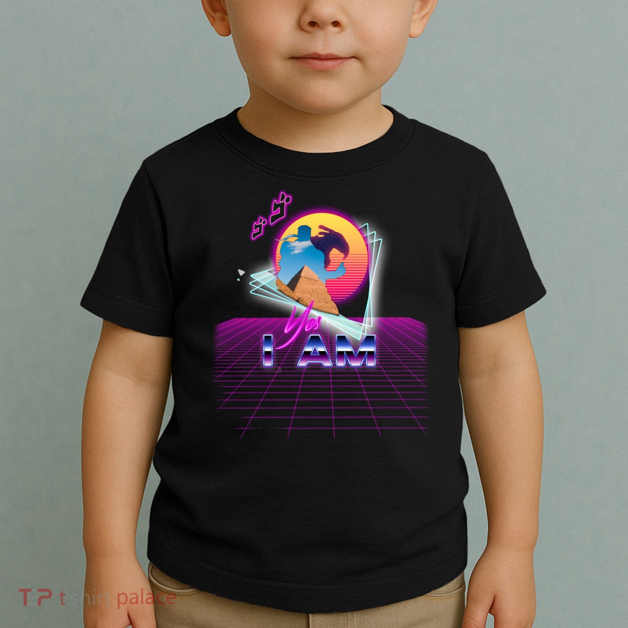 Funny Aesthetic Retro Vaporwave Synthwave Avdol Yes I Am Meme Quote Toddler T-Shirt