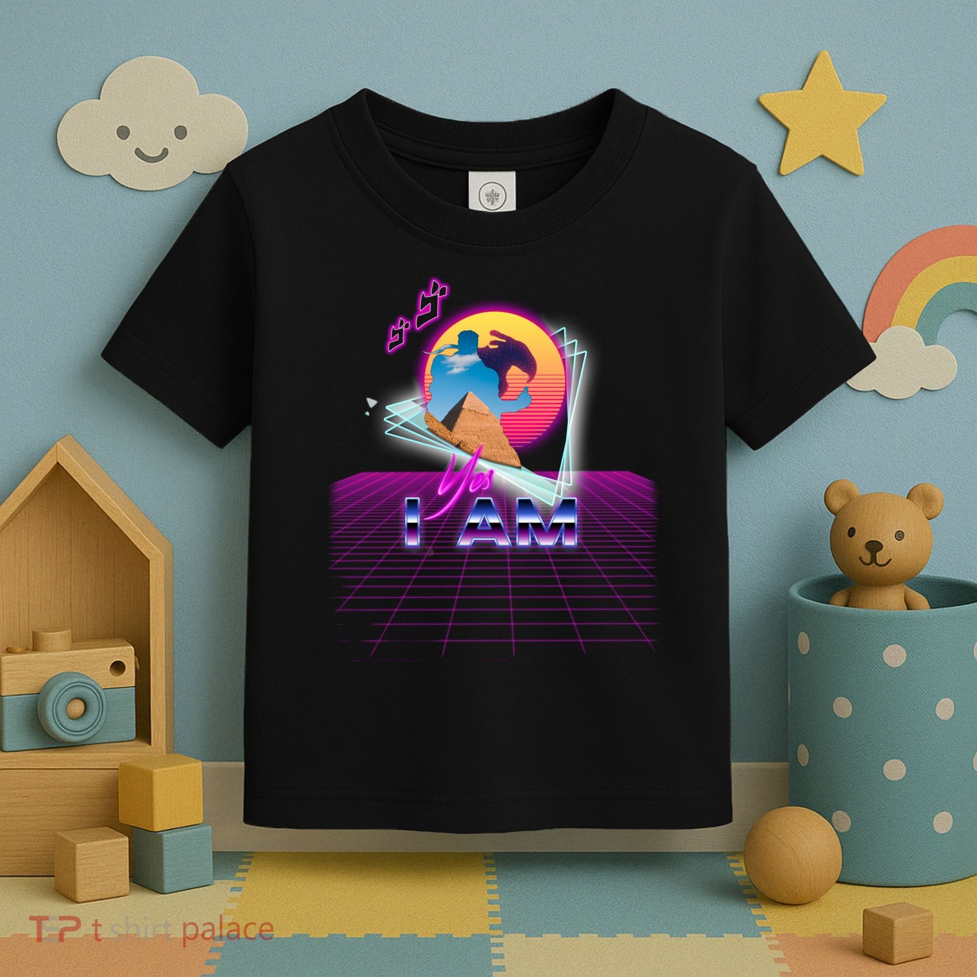 Funny Aesthetic Retro Vaporwave Synthwave Avdol Yes I Am Meme Quote Toddler T-Shirt