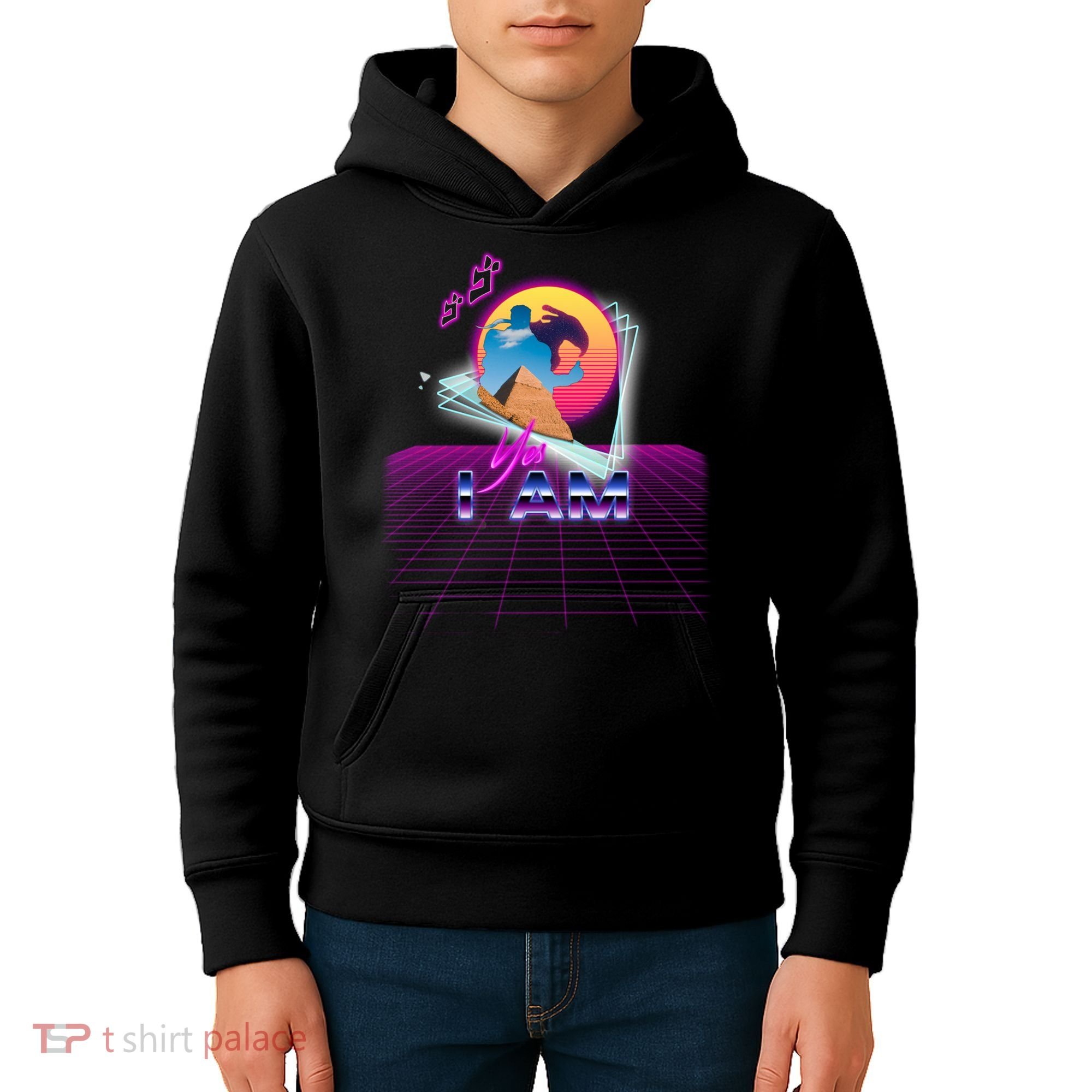 Funny Aesthetic Retro Vaporwave Synthwave Avdol Yes I Am Meme Quote Kids Hoodie
