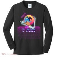 Funny Aesthetic Retro Vaporwave Synthwave Avdol Yes I Am Meme Quote Kids Long Sleeve Shirt thumb 0
