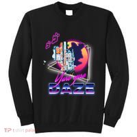 Funny Aesthetic Retro Vaporwave Synthwave Yare Yare Daze Meme Quote Sweatshirt thumb 0