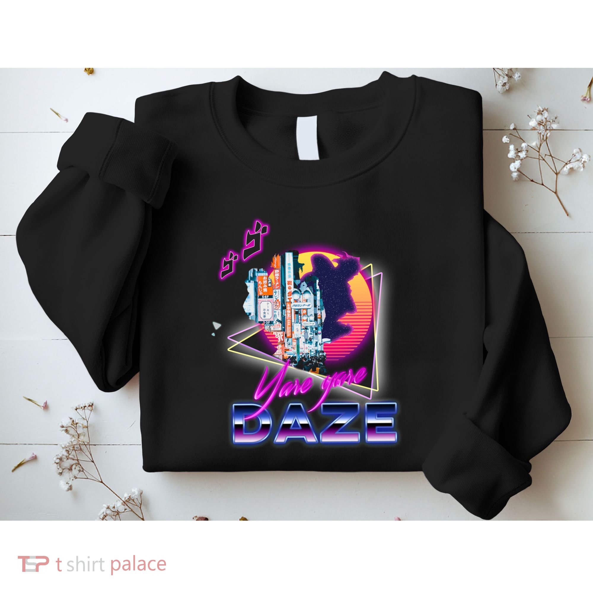 Funny Aesthetic Retro Vaporwave Synthwave Yare Yare Daze Meme Quote Sweatshirt