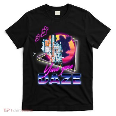 Funny Aesthetic Retro Vaporwave Synthwave Yare Yare Daze Meme Quote T-Shirt