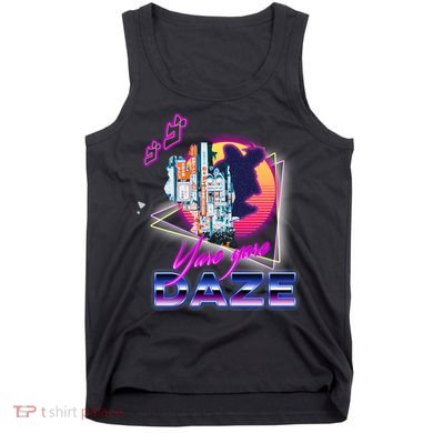 Funny Aesthetic Retro Vaporwave Synthwave Yare Yare Daze Meme Quote Tank Top