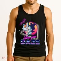 Funny Aesthetic Retro Vaporwave Synthwave Yare Yare Daze Meme Quote Tank Top thumb 3