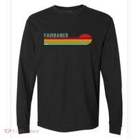 Fairbanks Alaska Retro Sunset Comfort Colors Heavyweight Long Sleeve T-Shirt thumb 0
