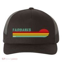Fairbanks Alaska Retro Sunset Yupoong Adult 5-Panel Trucker Hat thumb 0