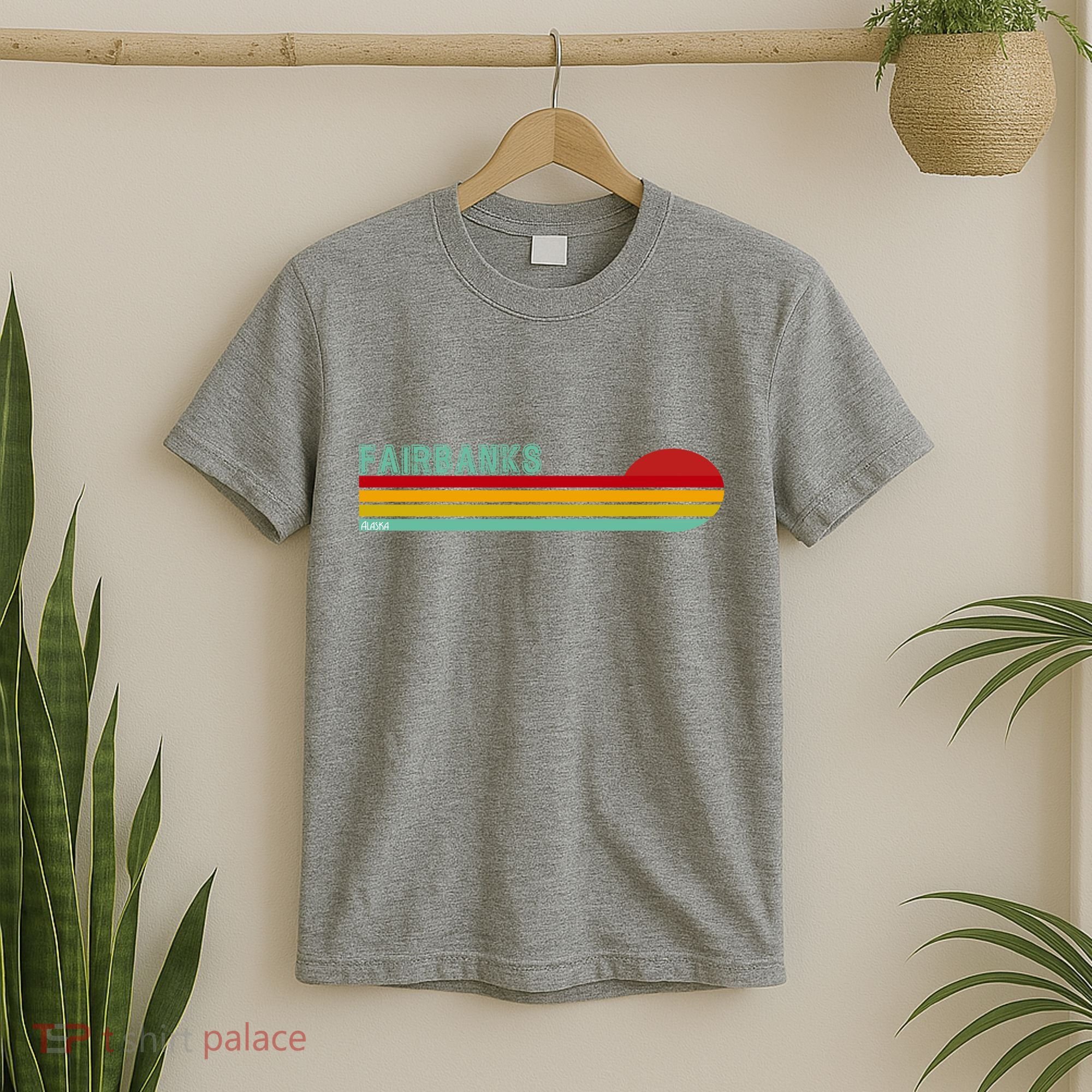 Fairbanks Alaska Retro Sunset T-Shirt