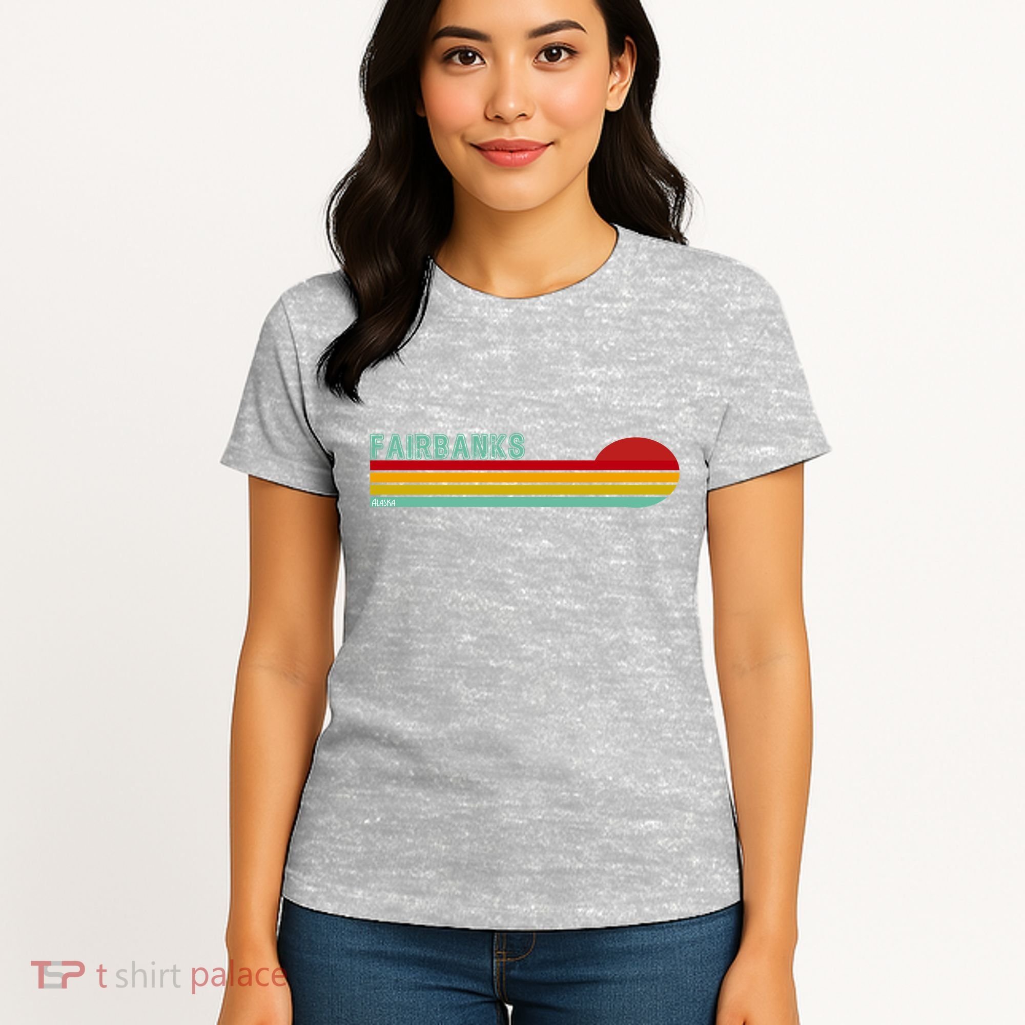Fairbanks Alaska Retro Sunset Women's T-Shirt