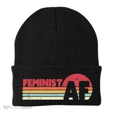 Feminist Af Retro Feminism Cool Gift Beanie