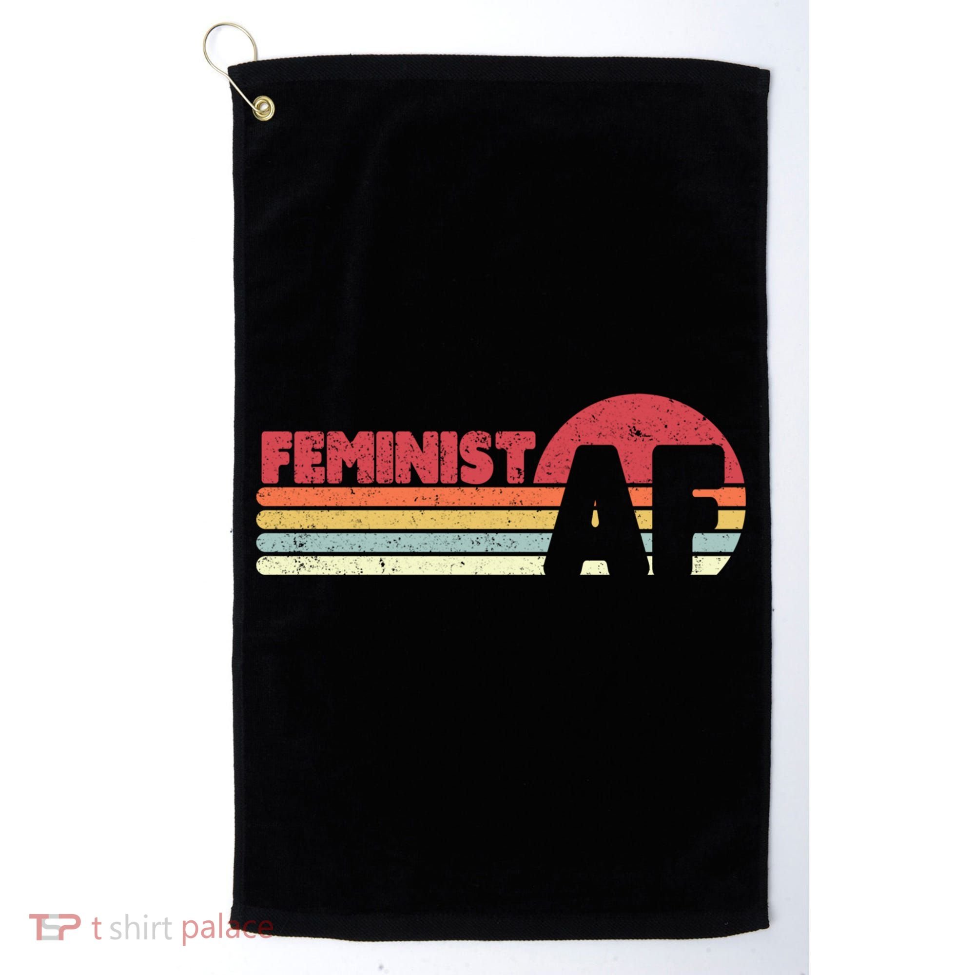 Feminist Af Retro Feminism Cool Gift Golf Towel
