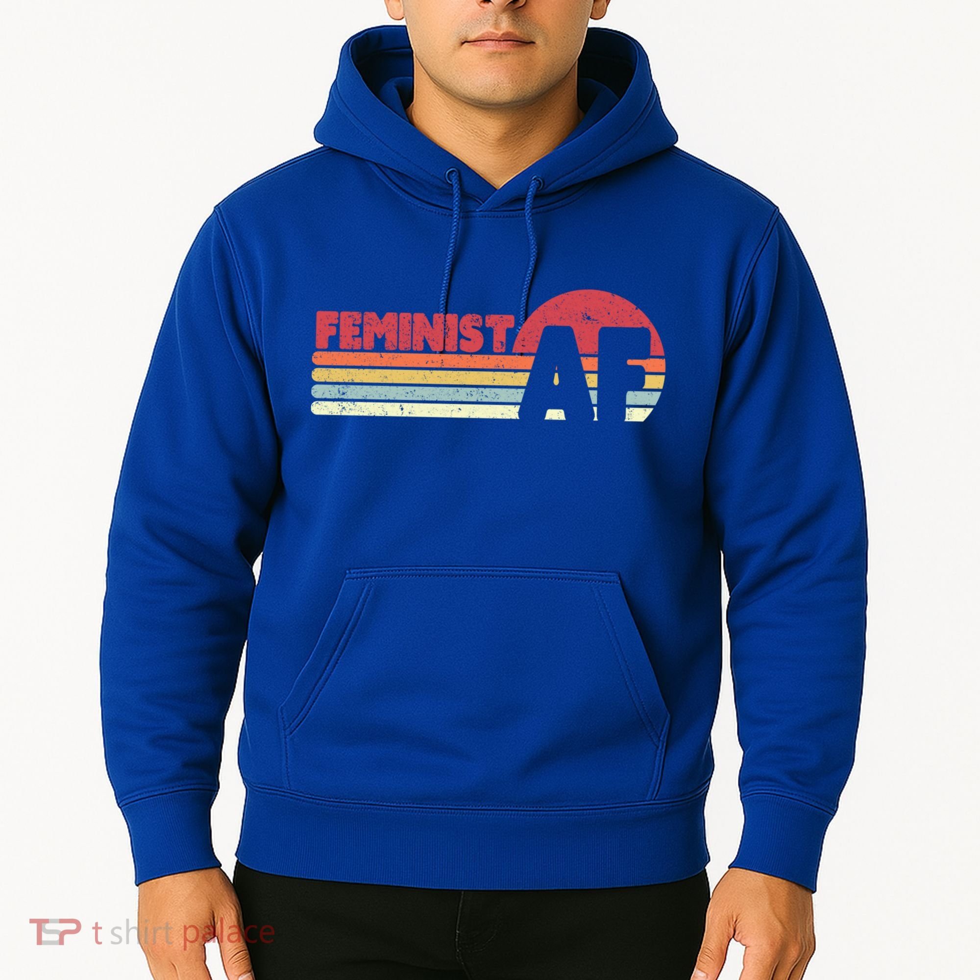 Feminist Af Retro Feminism Cool Gift Hoodie