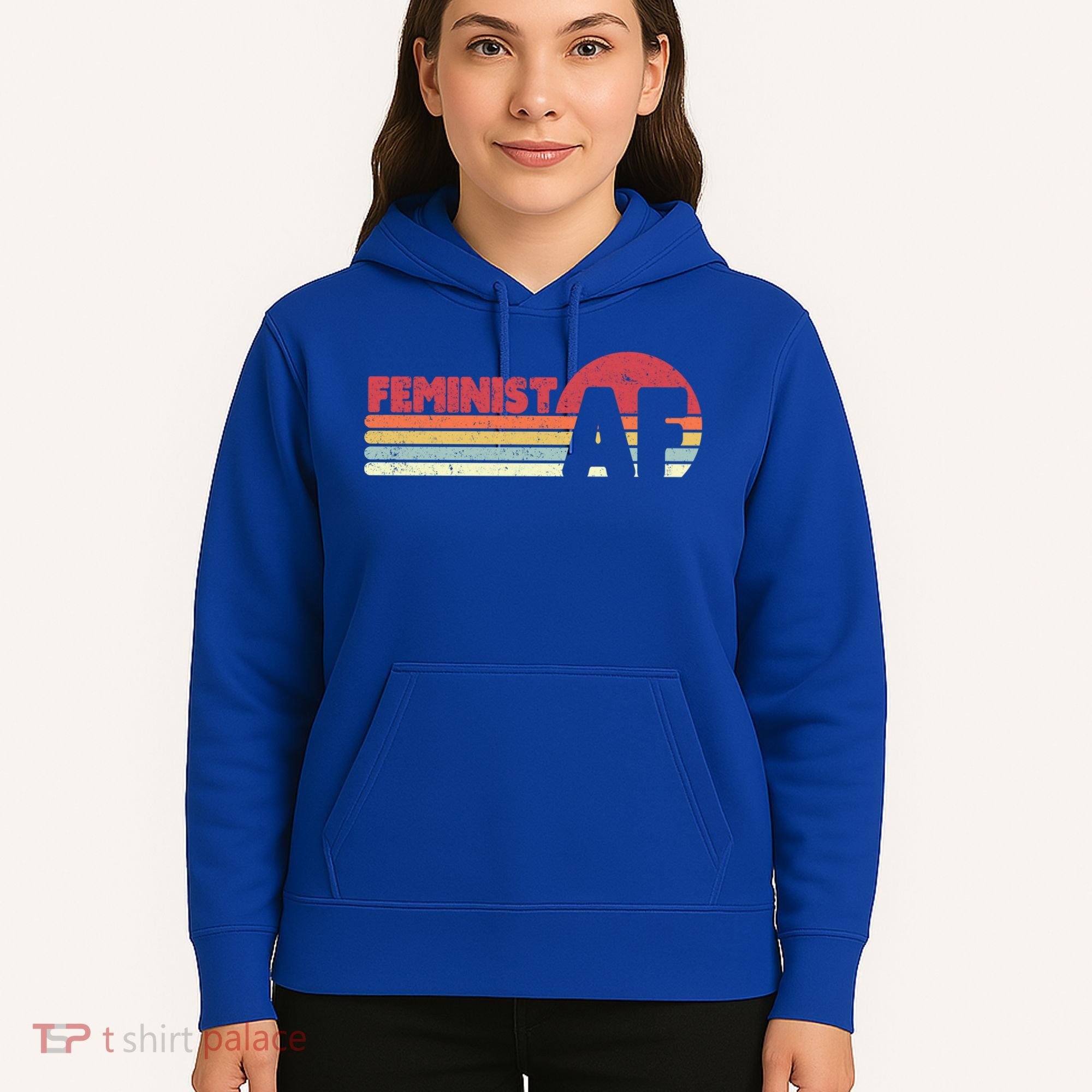 Feminist Af Retro Feminism Cool Gift Hoodie