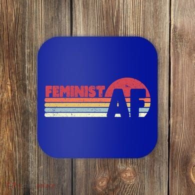 Feminist Af Retro Feminism Cool Gift Coaster