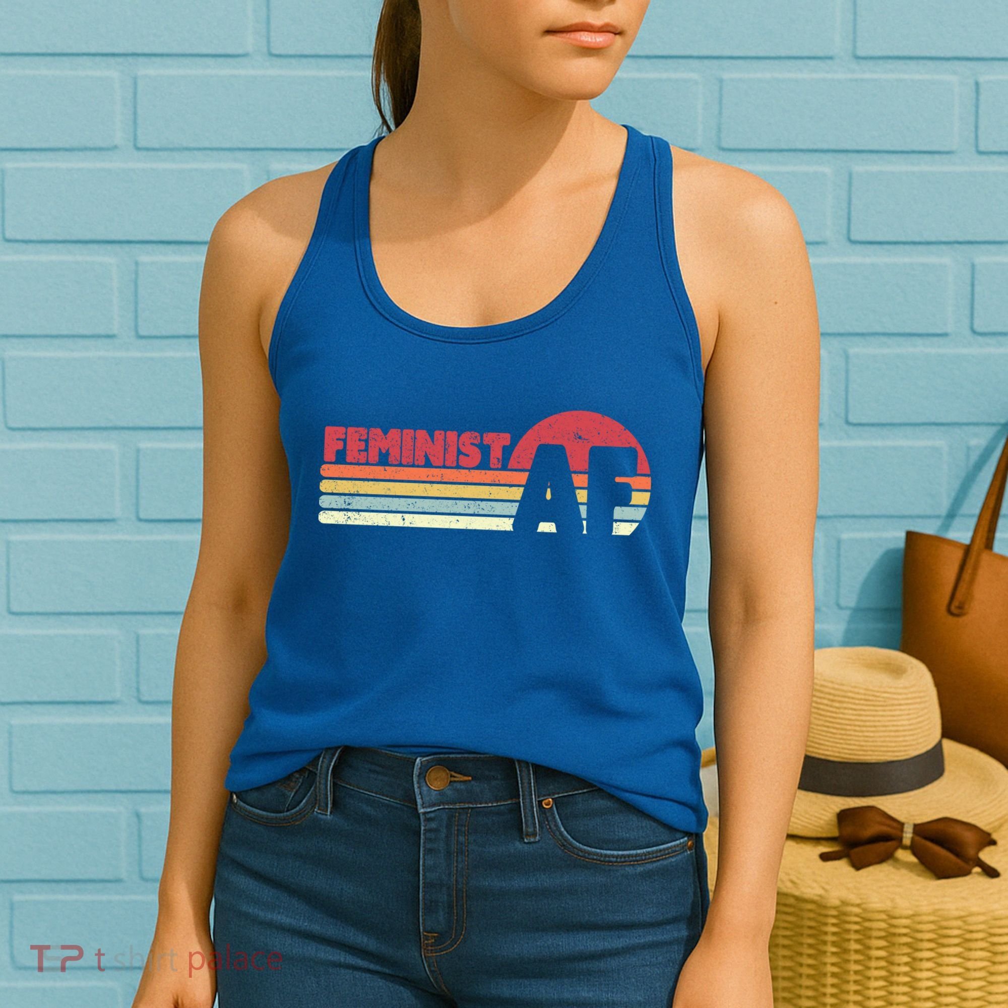 Feminist Af Retro Feminism Cool Gift Women's Tank Top