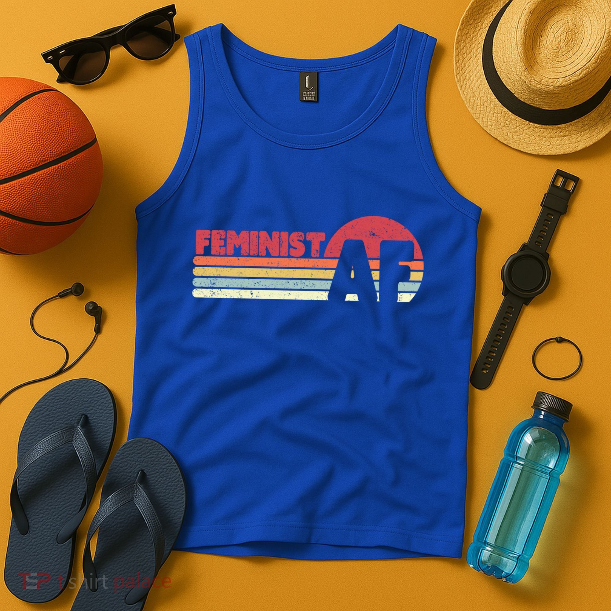 Feminist Af Retro Feminism Cool Gift Tank Top
