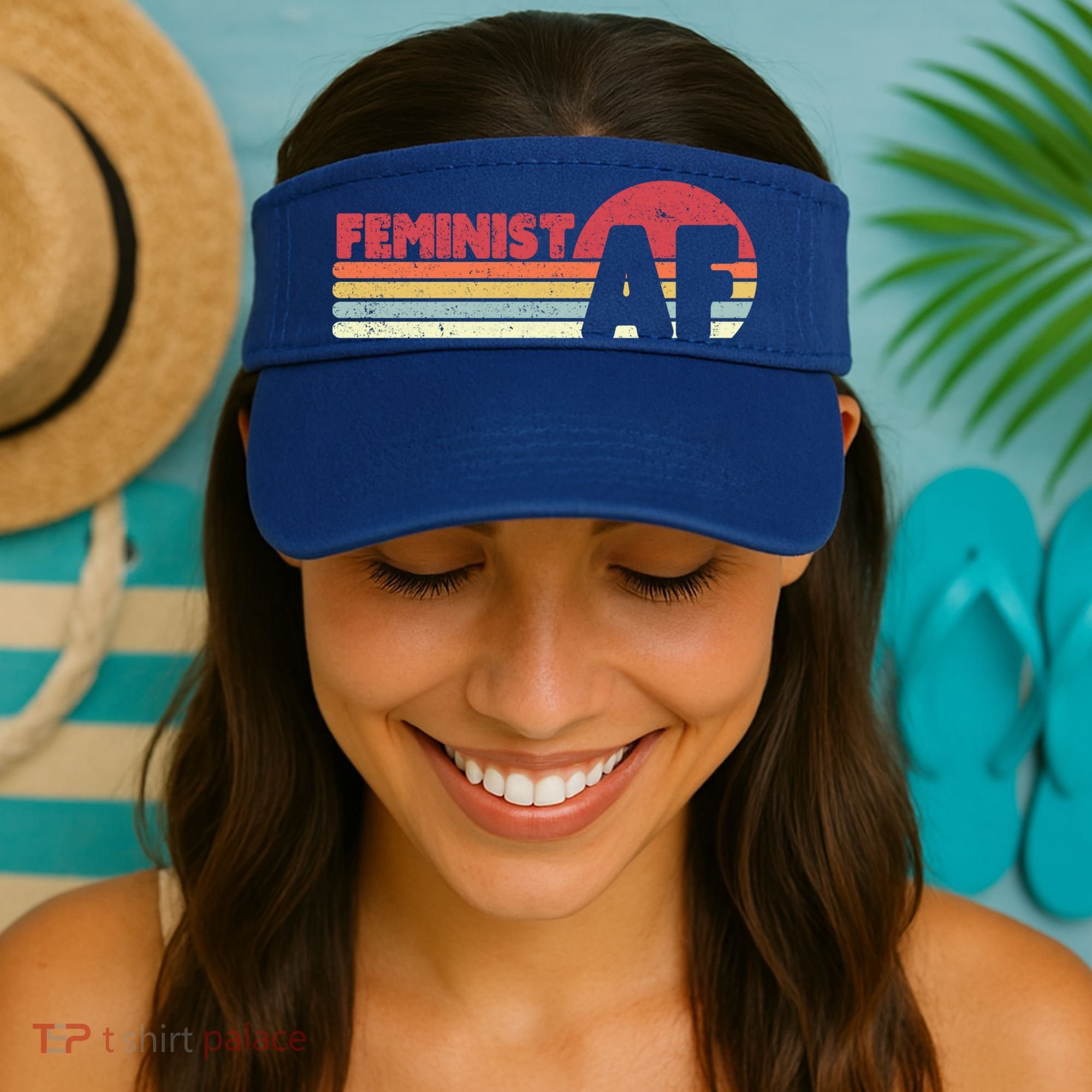 Feminist Af Retro Feminism Cool Gift Visor