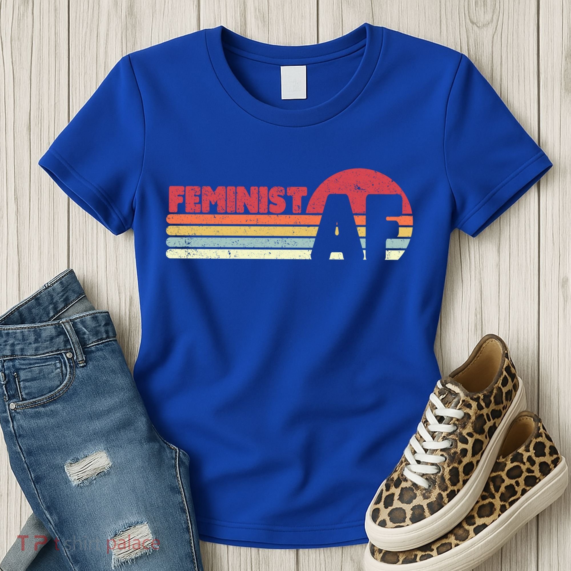 Feminist Af Retro Feminism Cool Gift Women's T-Shirt