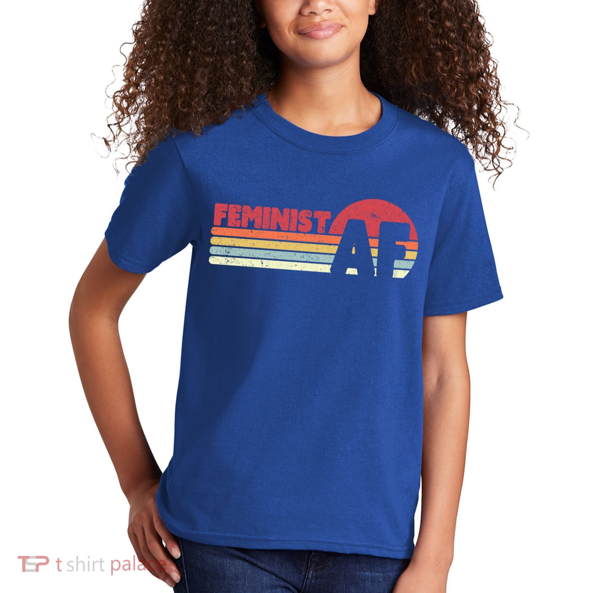 Feminist Af Retro Feminism Cool Gift Kids T-Shirt
