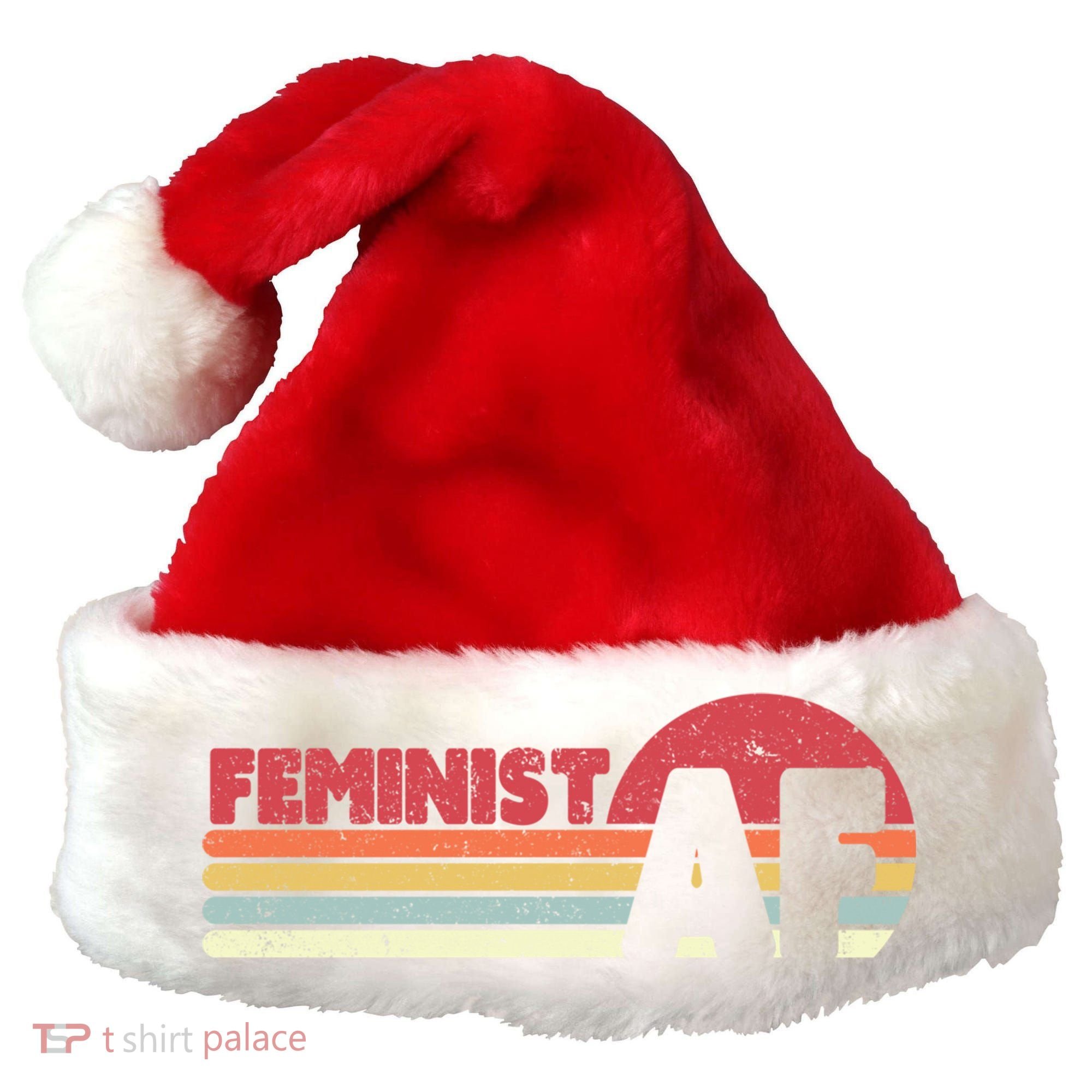 Feminist Af Retro Feminism Cool Gift Santa Hat