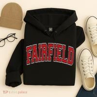 Fairfield Arched Red Text Hoodie thumb 4