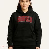 Fairfield Arched Red Text Hoodie thumb 5